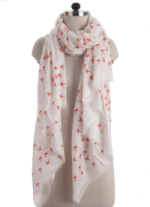 Elsa Red Swallows Fashion Scarf